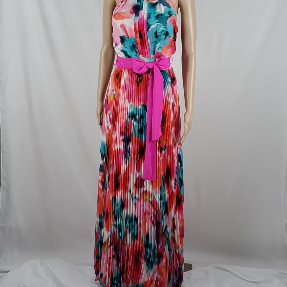 Eliza J floral pleated dress size 8 - Picture 2 of 8